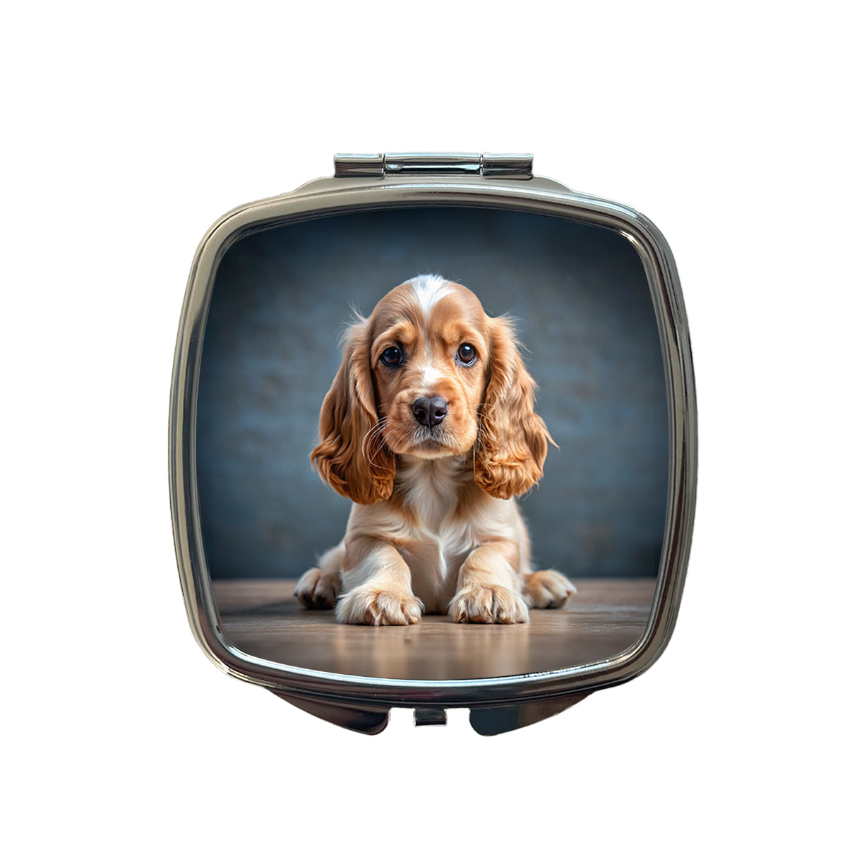 English Cocker Spaniel Dog Puppy Photo Small Travel Purse Handbag Pocket Makeup Compact Mirror