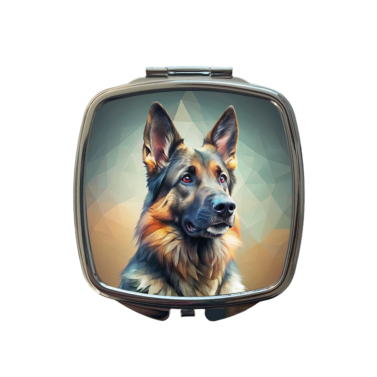 German Shepherd Dog Contemporary Art Small Travel Purse Handbag Pocket Makeup Compact Mirror