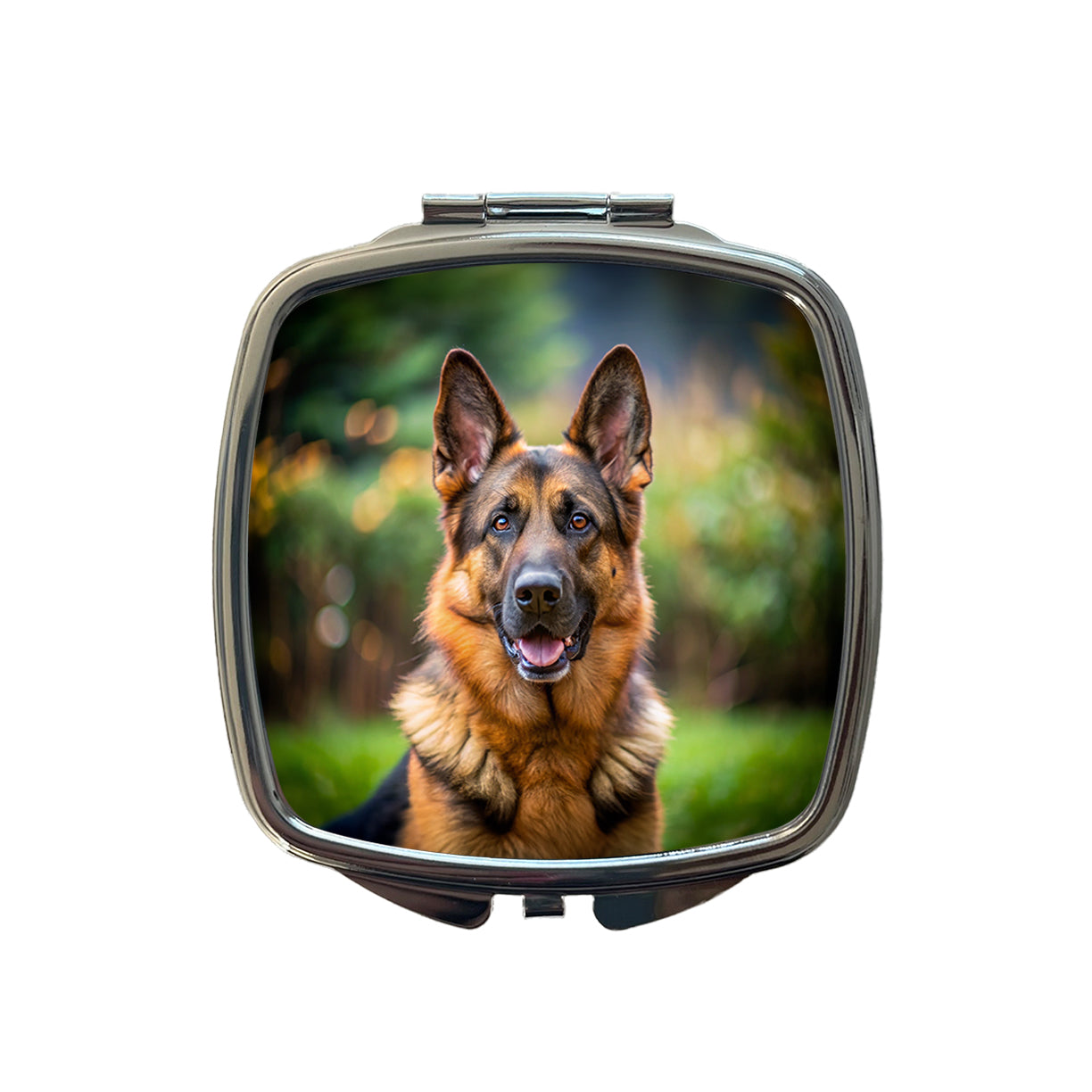 German Shepherd Dog Photo Small Travel Purse Handbag Pocket Makeup Compact Mirror