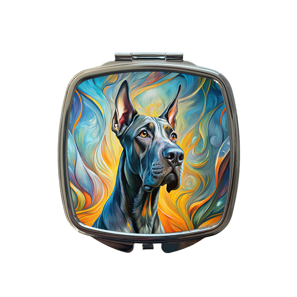 Great Dane Dog Abstract Art Small Travel Purse Handbag Pocket Makeup Compact Mirror