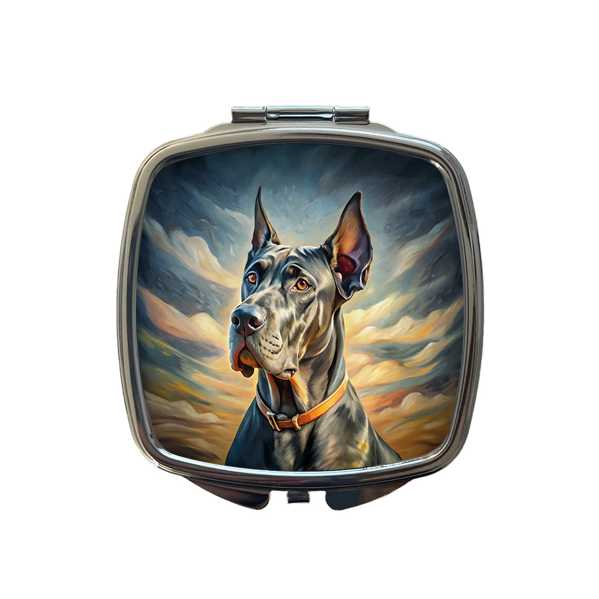 Great Dane Dog Expressionism Art Small Travel Purse Handbag Pocket Makeup Compact Mirror