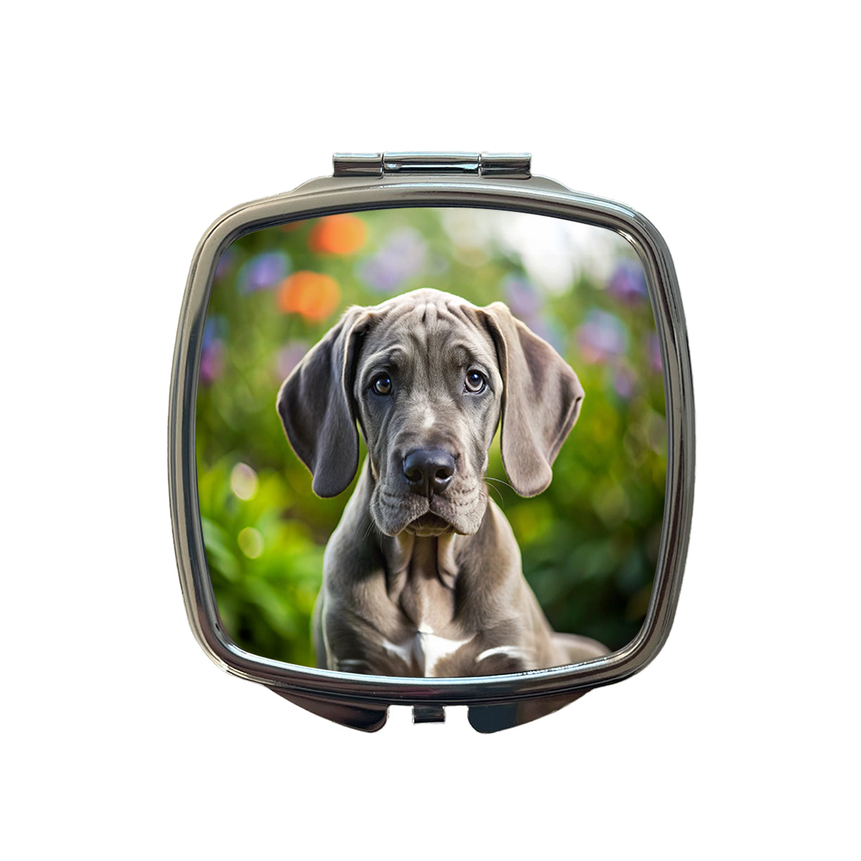 Great Dane Dog Puppy Photo Small Travel Purse Handbag Pocket Makeup Compact Mirror