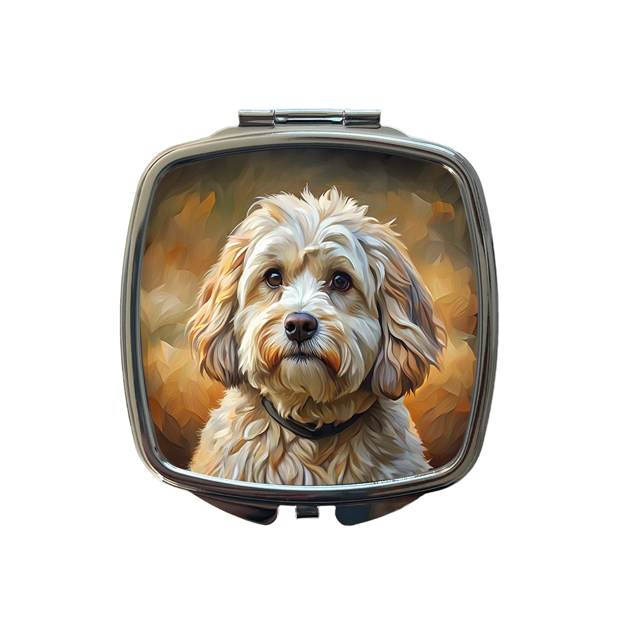Havanese Dog Expressionism Art Small Travel Purse Handbag Pocket Makeup Compact Mirror