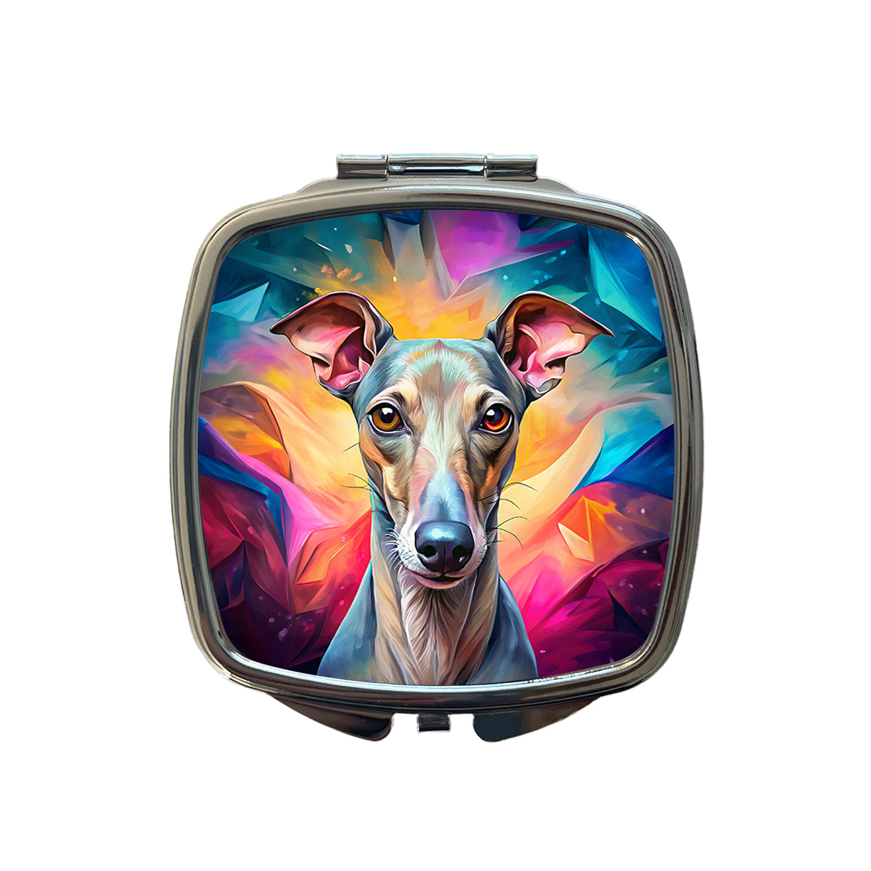 Italian Greyhound Dog Pop Art Small Travel Purse Handbag Pocket Makeup Compact Mirror
