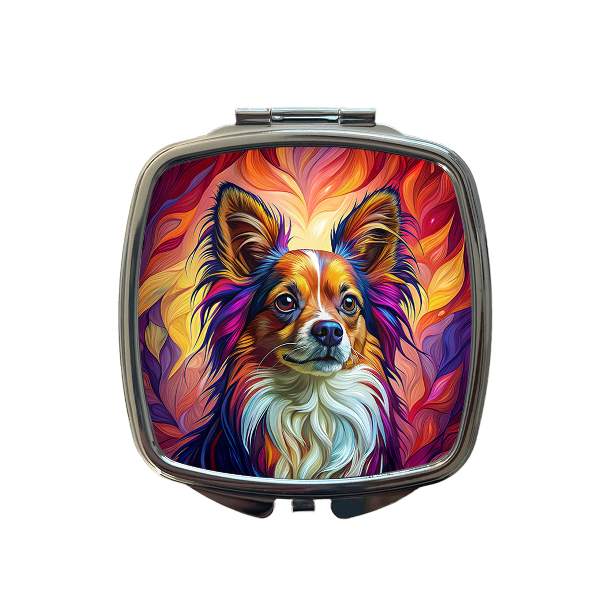 Papillion Dog Pop Art Small Travel Purse Handbag Pocket Makeup Compact Mirror