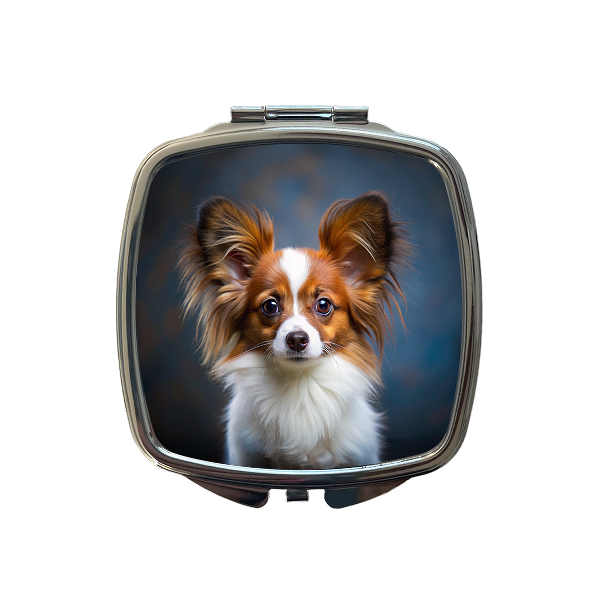 Papillion Dog Puppy Photo Small Travel Purse Handbag Pocket Makeup Compact Mirror