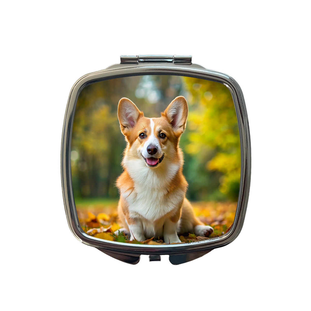 Pembroke Welsh Corgi Dog Photo Small Travel Purse Handbag Pocket Makeup Compact Mirror