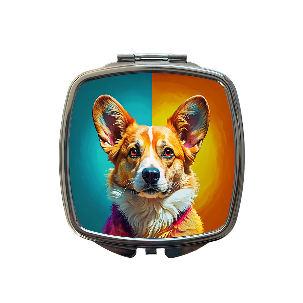 Pembroke Welsh Corgi Dog Pop Art Small Travel Purse Handbag Pocket Makeup Compact Mirror