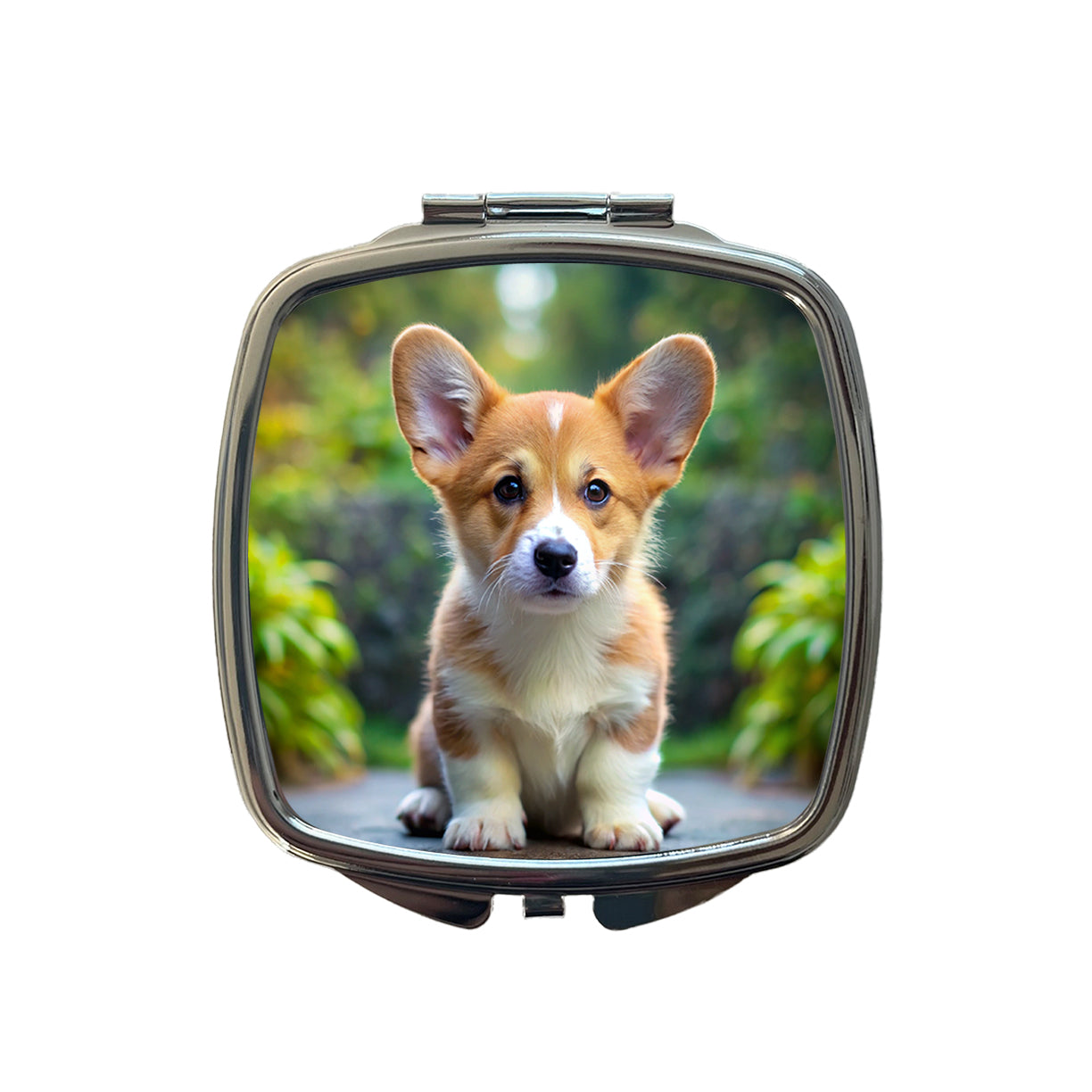 Pembroke Welsh Corgi Dog Puppy Photo Small Travel Purse Handbag Pocket Makeup Compact Mirror