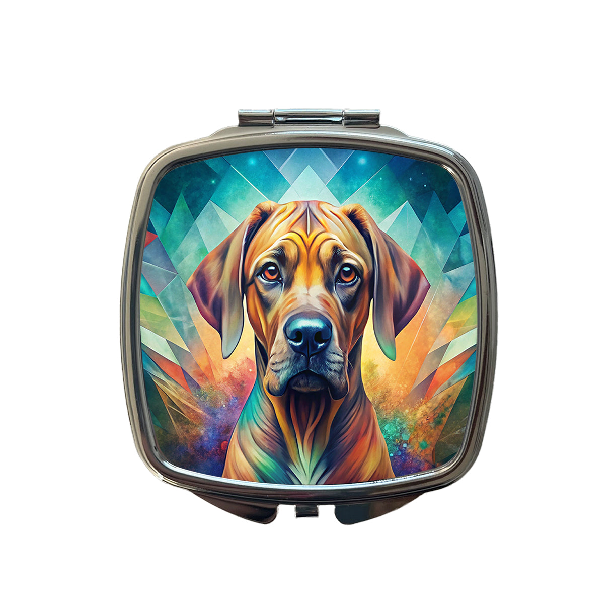 Rhodesian Ridgeback Dog Abstract Art Small Travel Purse Handbag Pocket Makeup Compact Mirror