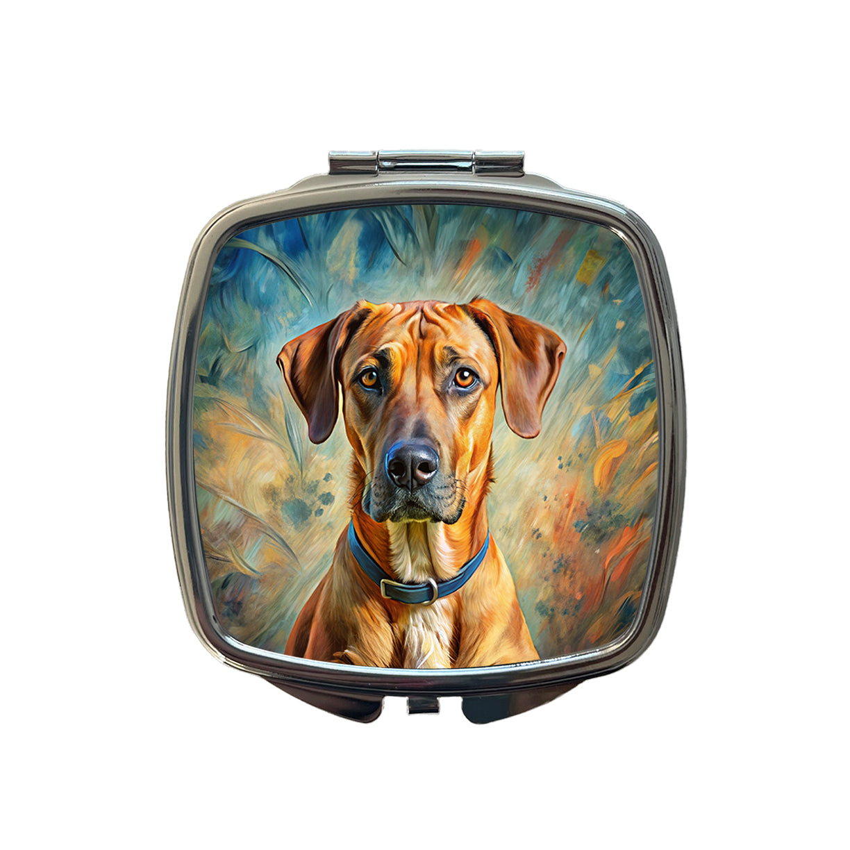 Rhodesian Ridgeback Dog Expressionism Art Small Travel Purse Handbag Pocket Makeup Compact Mirror