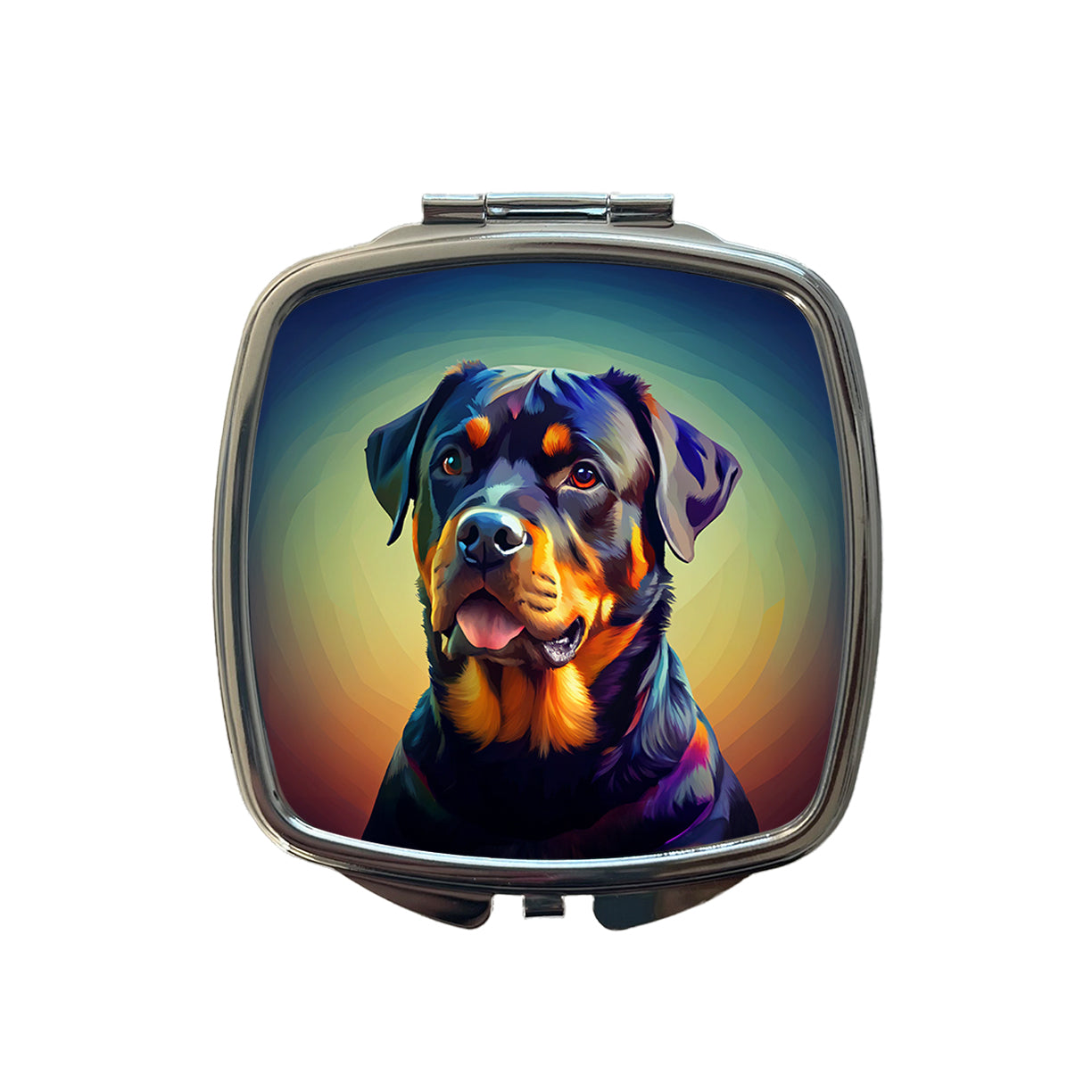Rottweiler Dog Pop Art Small Travel Purse Handbag Pocket Makeup Compact Mirror