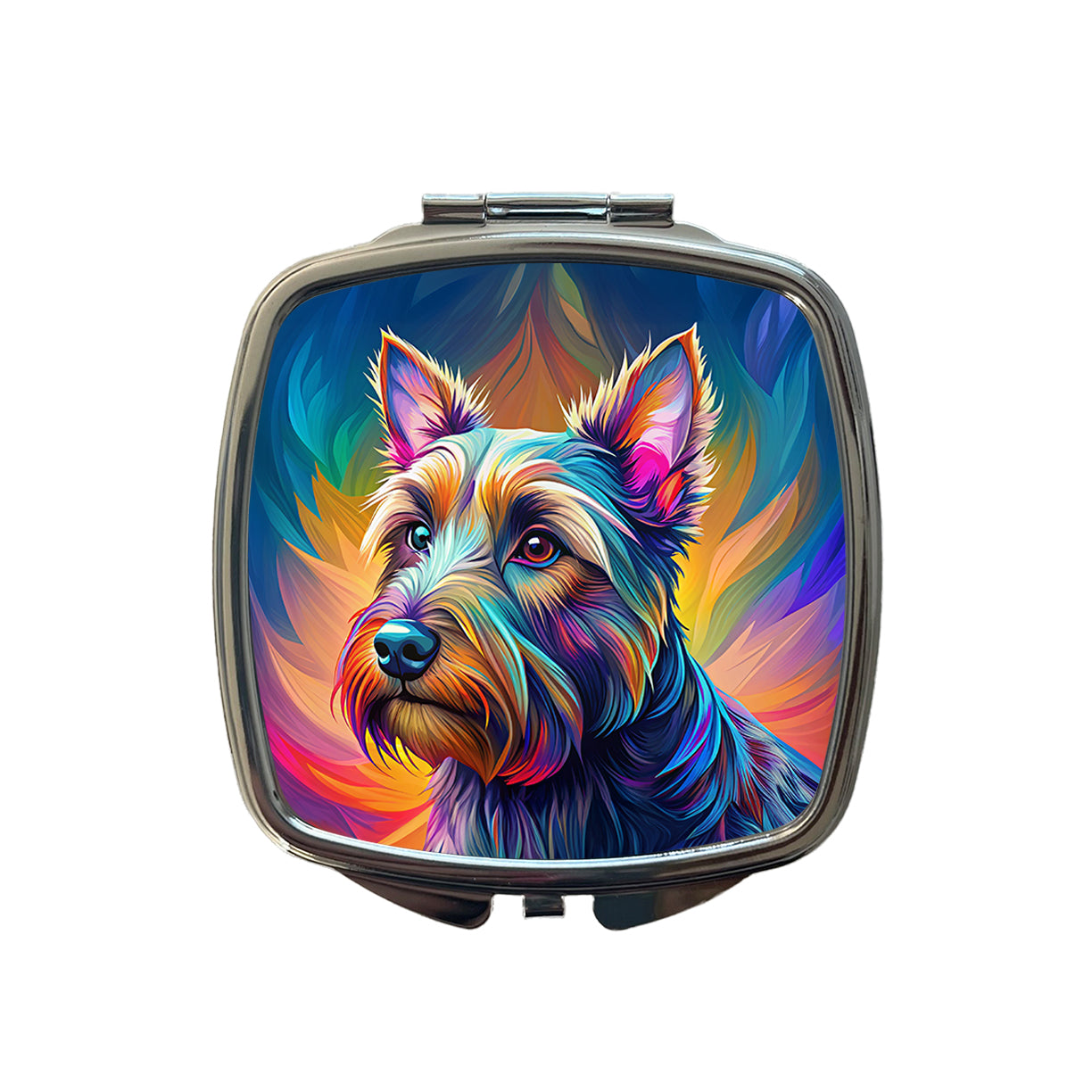 Scottish Terrier Dog Pop Art Small Travel Purse Handbag Pocket Makeup Compact Mirror