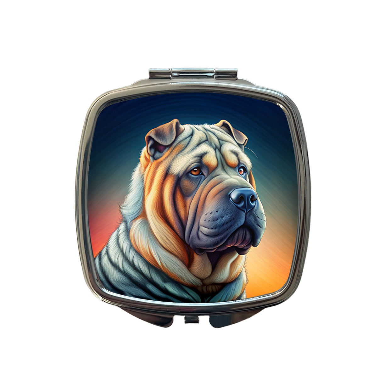 Shar Pei Dog Art Nouveau Small Travel Purse Handbag Pocket Makeup Compact Mirror