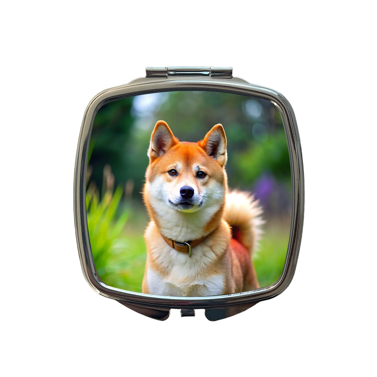 Shiba Inu Dog Photo Small Travel Purse Handbag Pocket Makeup Compact Mirror