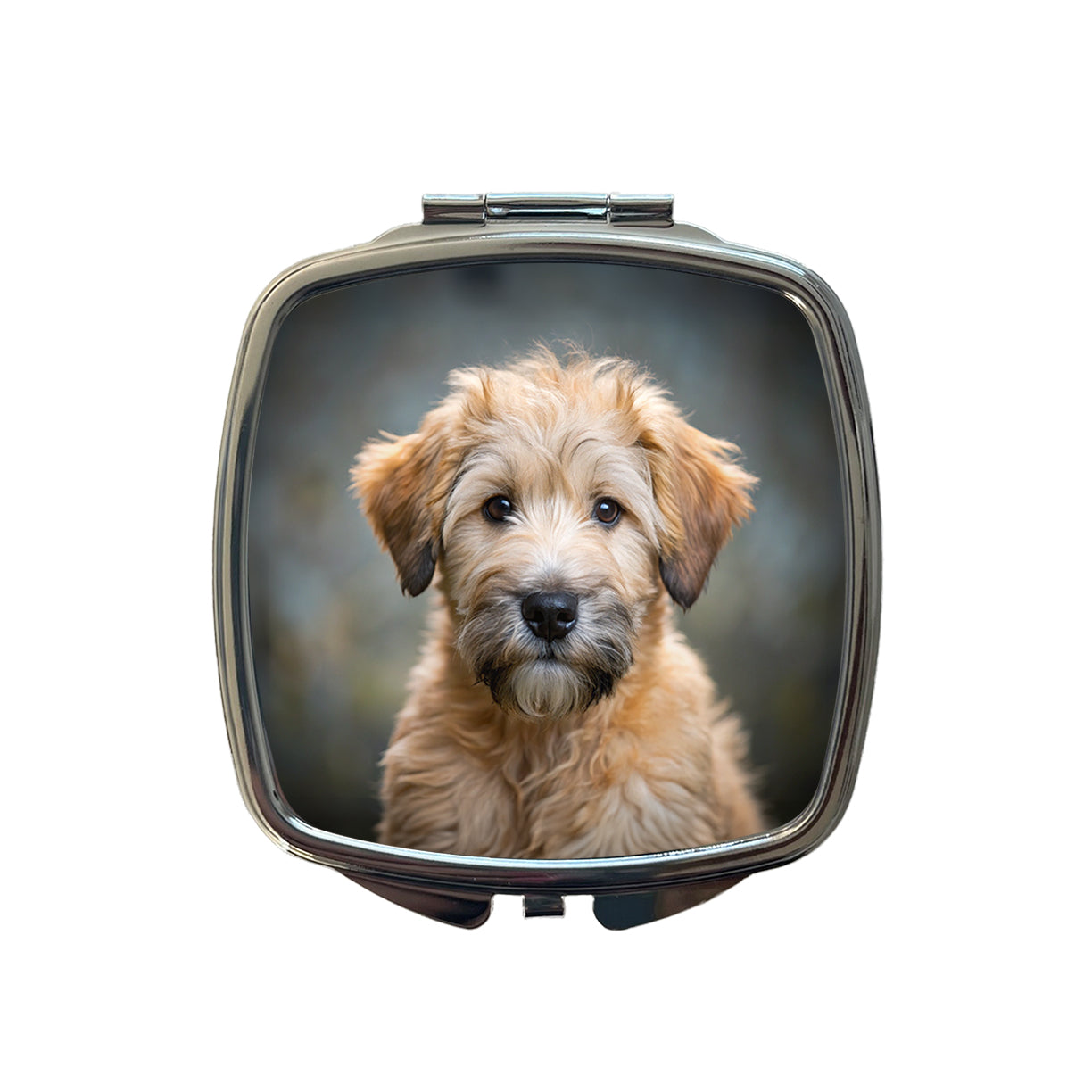 Soft Coated Wheaten Terrier Dog Puppy Photo Small Travel Purse Handbag Pocket Makeup Compact Mirror