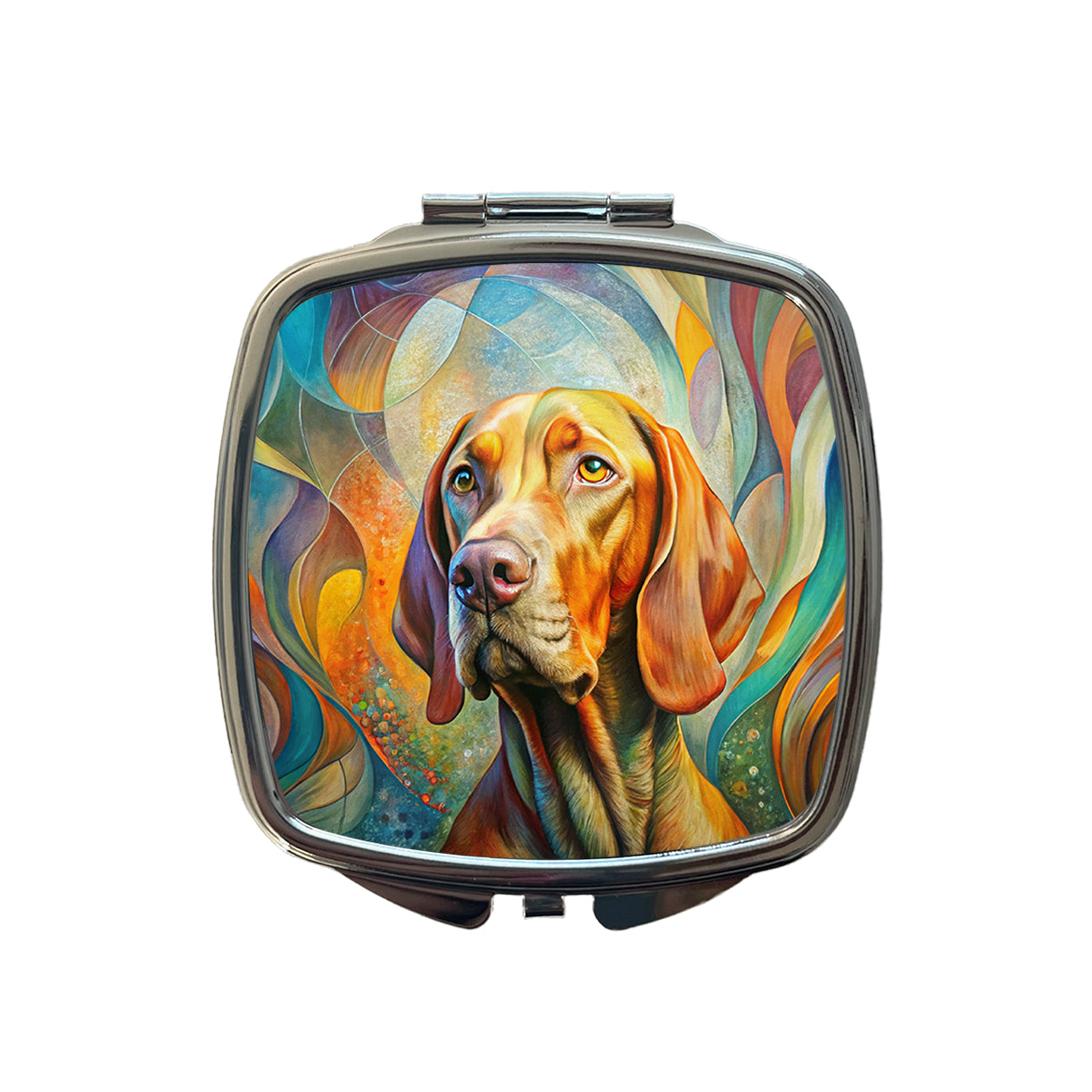 Vizsla Dog Abstract Art Small Travel Purse Handbag Pocket Makeup Compact Mirror