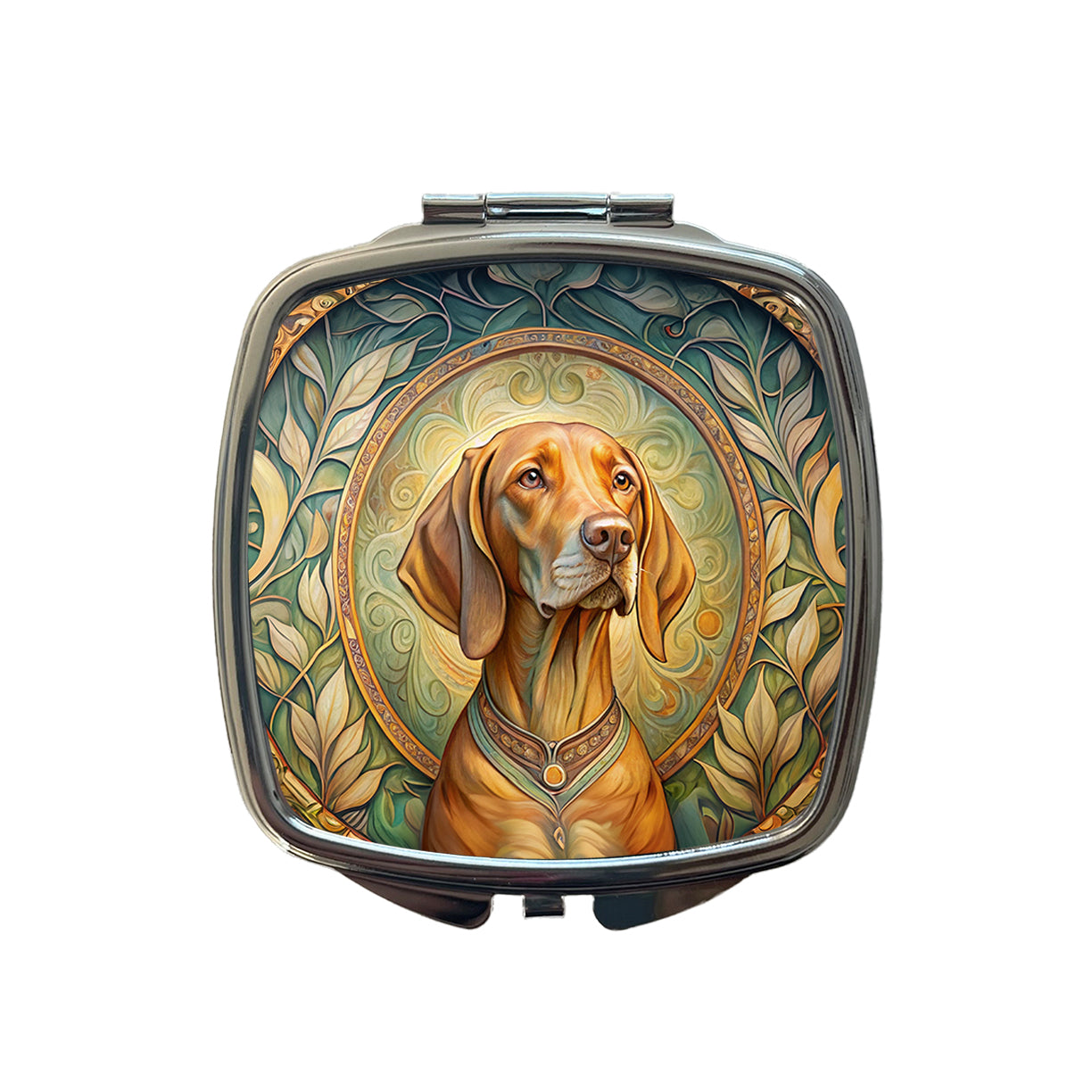 Vizsla Dog Art Nouveau Small Travel Purse Handbag Pocket Makeup Compact Mirror