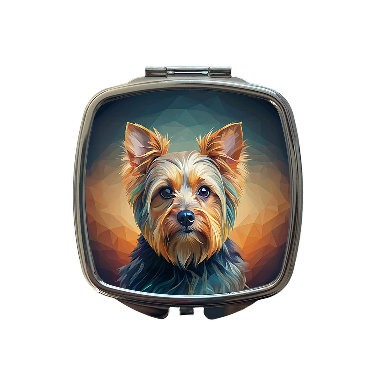 Yorkshire Terrier Yorkie Dog Contemporary Art Small Travel Purse Handbag Pocket Makeup Compact Mirror