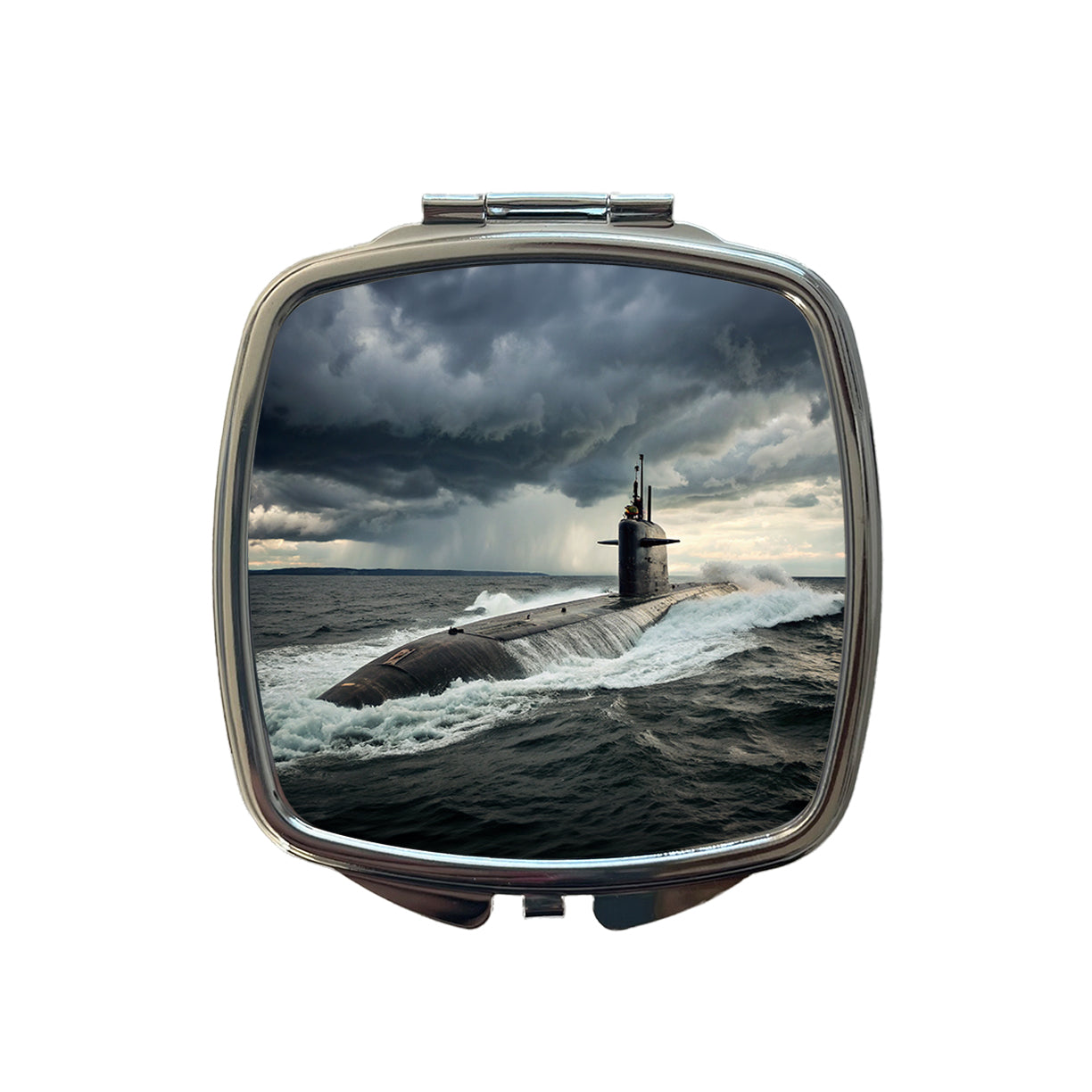 US Nuclear Submarine Underway Small Travel Purse Handbag Pocket Makeup Compact Mirror