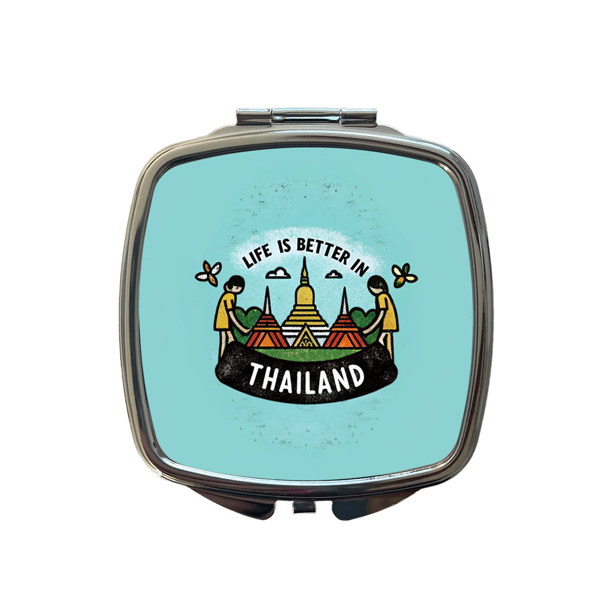 Life Is Better In Thailand Small Travel Purse Handbag Pocket Makeup Compact Mirror
