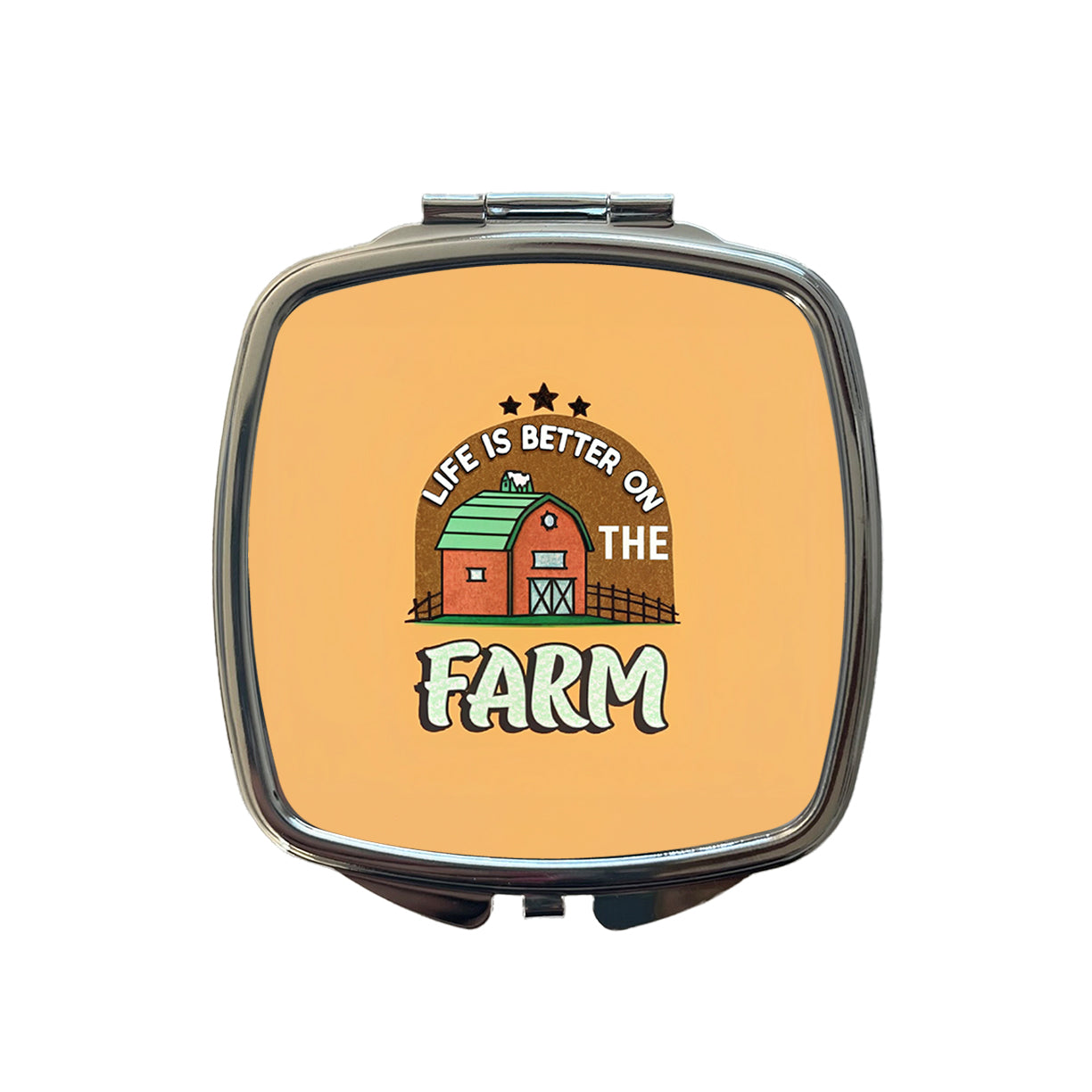 Life Is Better On The Farm Small Travel Purse Handbag Pocket Makeup Compact Mirror