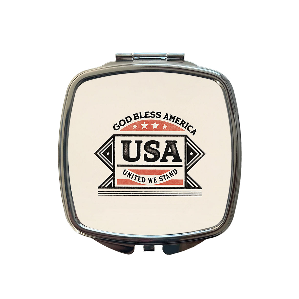 God Bless America USA United We Stand States Small Travel Purse Handbag Pocket Makeup Compact Mirror