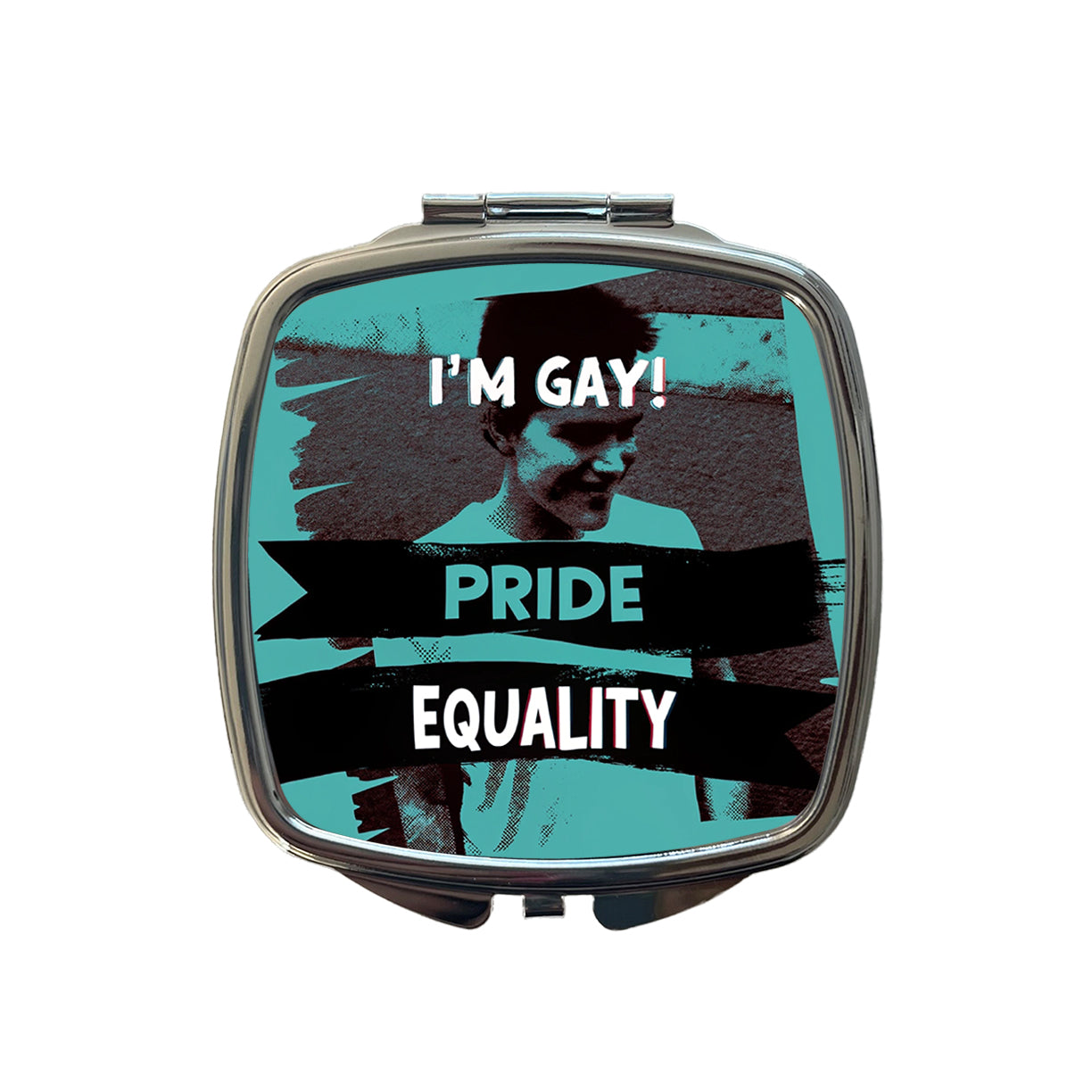 I'm Gay Pride Equality Small Travel Purse Handbag Pocket Makeup Compact Mirror