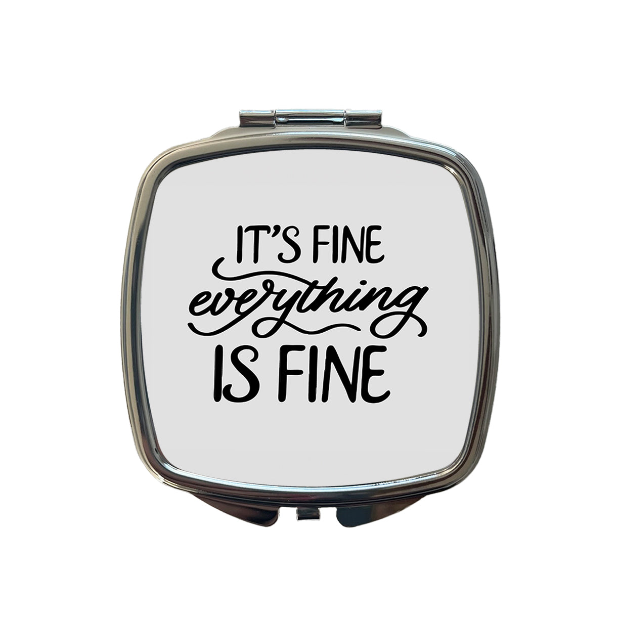 It's Fine Everything Is Fine Small Travel Purse Handbag Pocket Makeup Compact Mirror