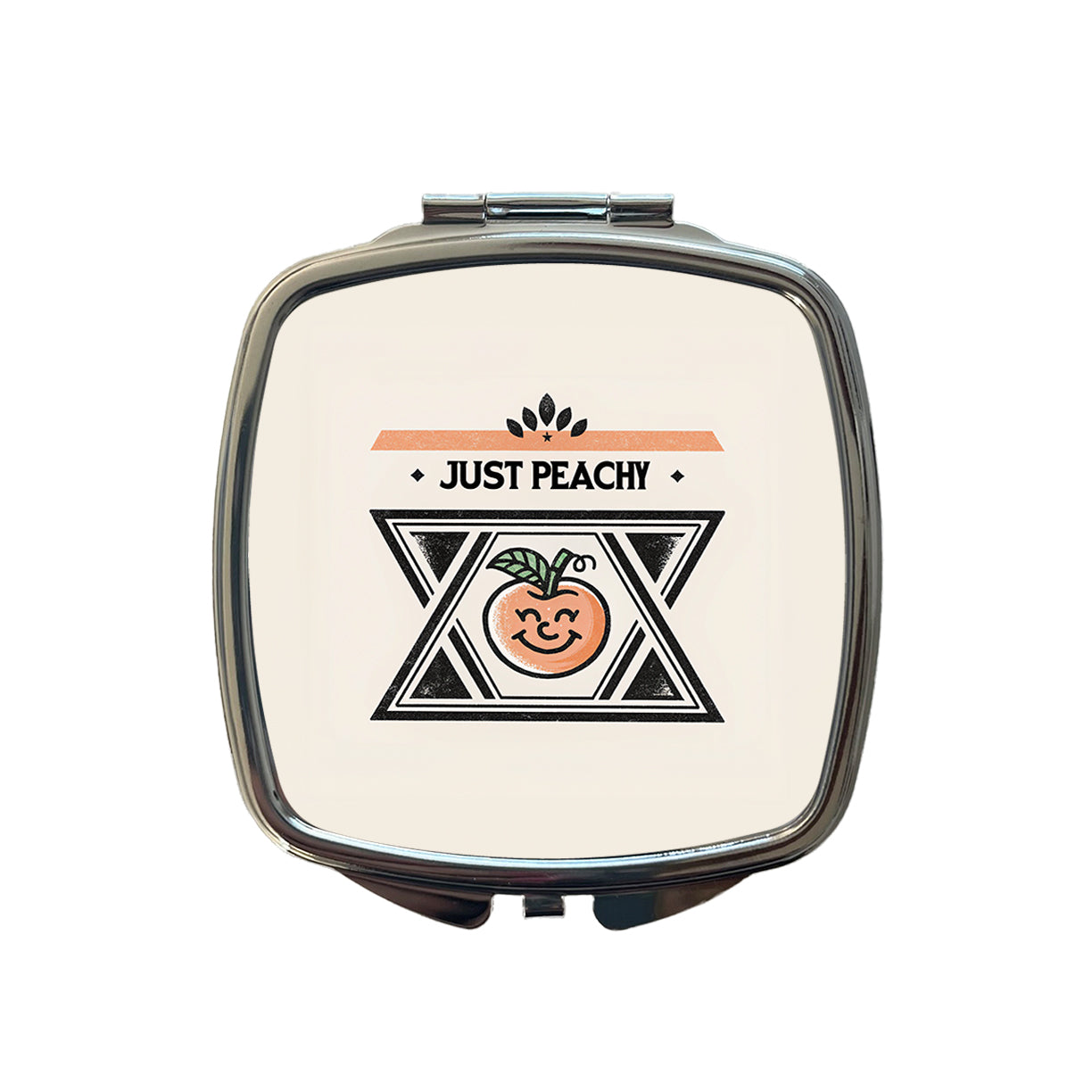 Just Peachy Small Travel Purse Handbag Pocket Makeup Compact Mirror