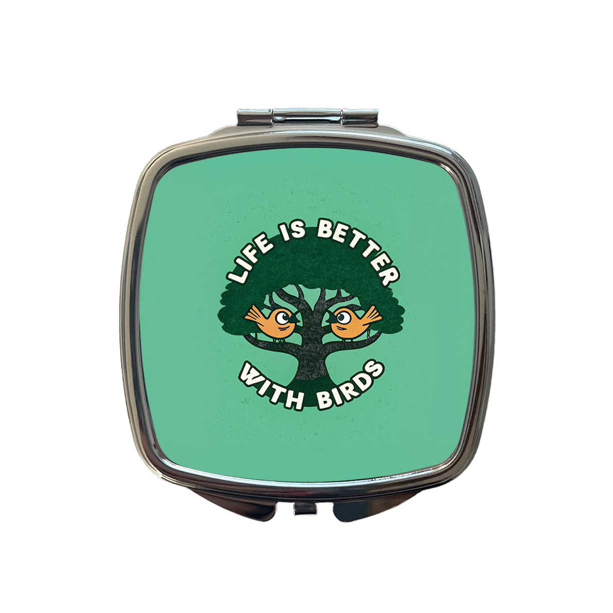 Life Is Better With Birds Small Travel Purse Handbag Pocket Makeup Compact Mirror