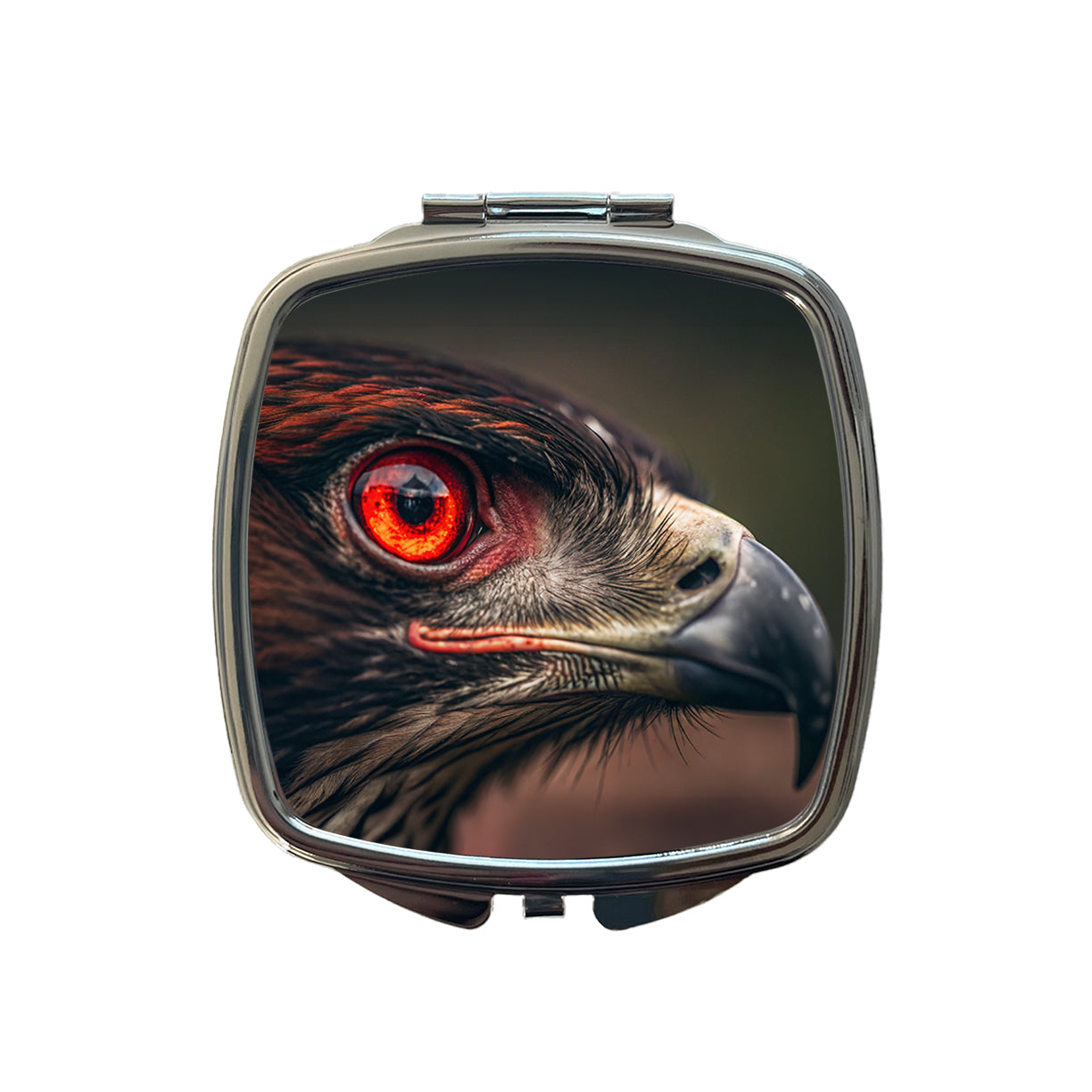 Red Eyes Hawk Bird Small Travel Purse Handbag Pocket Makeup Compact Mirror