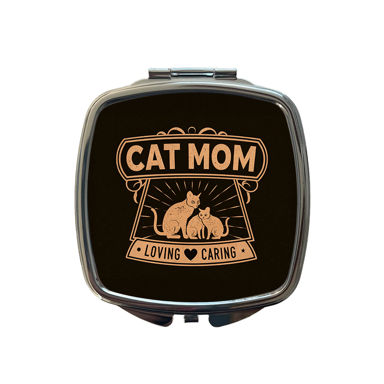 Cat Mom Small Travel Purse Handbag Pocket Makeup Compact Mirror