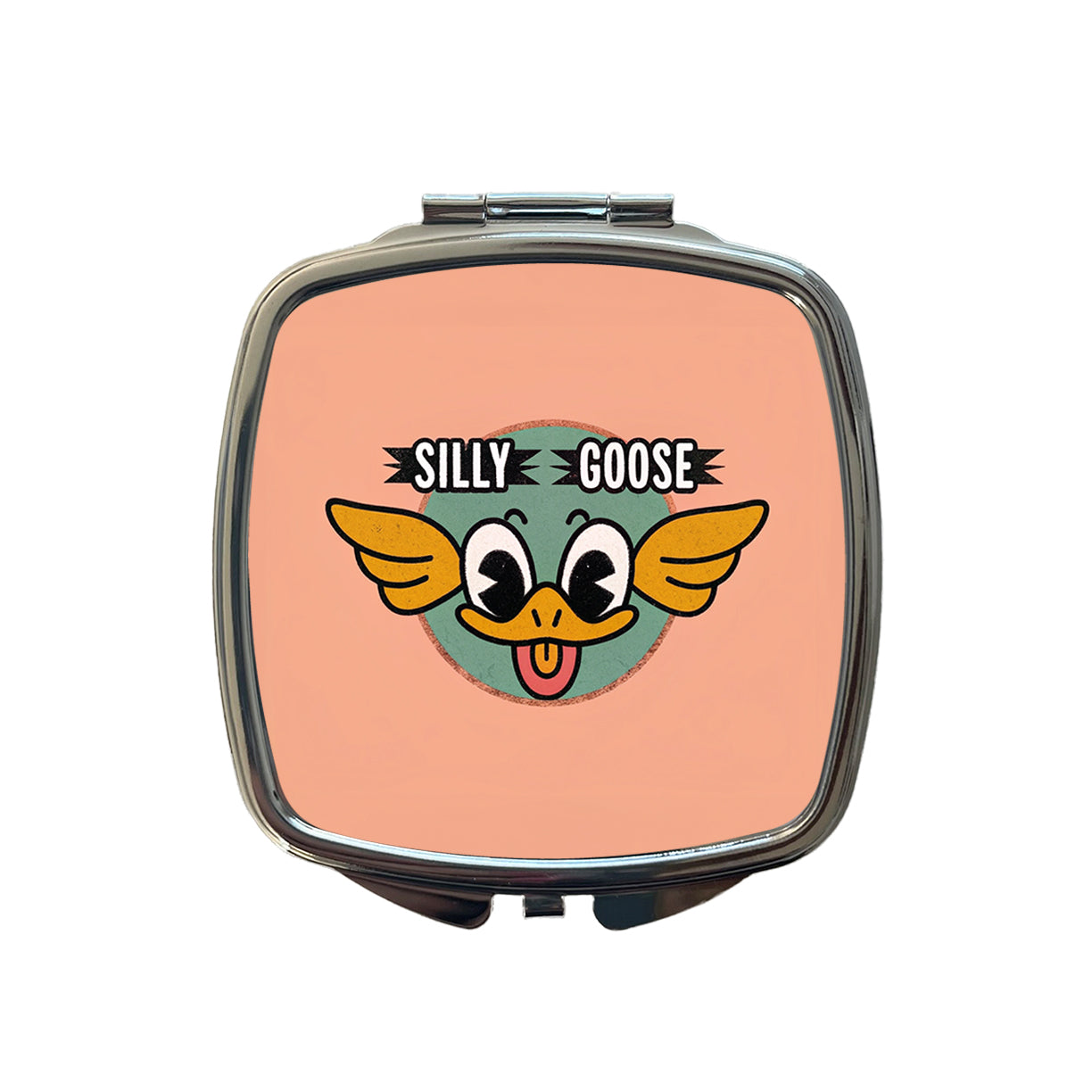 Silly Goose Cute Small Travel Purse Handbag Pocket Makeup Compact Mirror