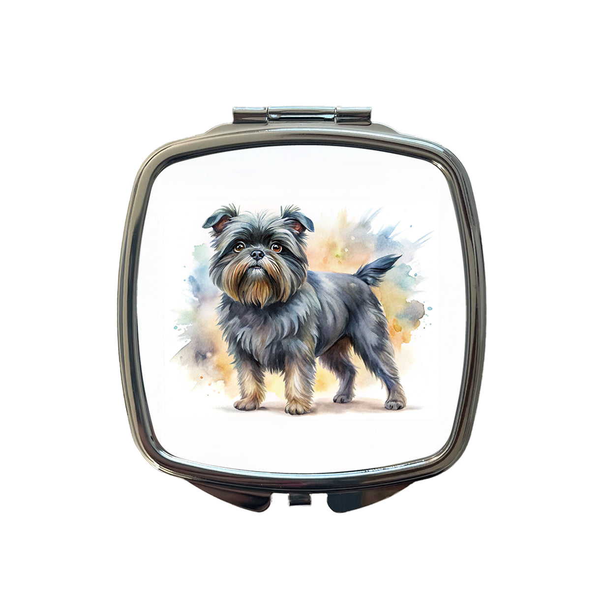Affenpinscher Dog Watercolor Style Small Travel Purse Handbag Pocket Makeup Compact Mirror
