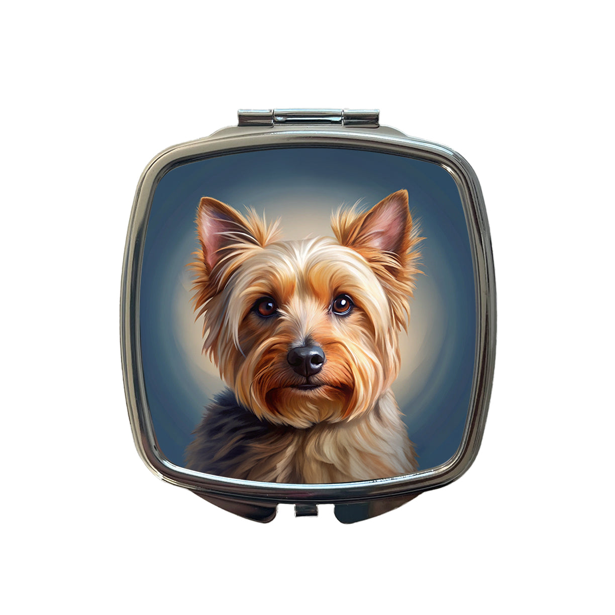 Australian Terrier Dog Illustration Small Travel Purse Handbag Pocket Makeup Compact Mirror