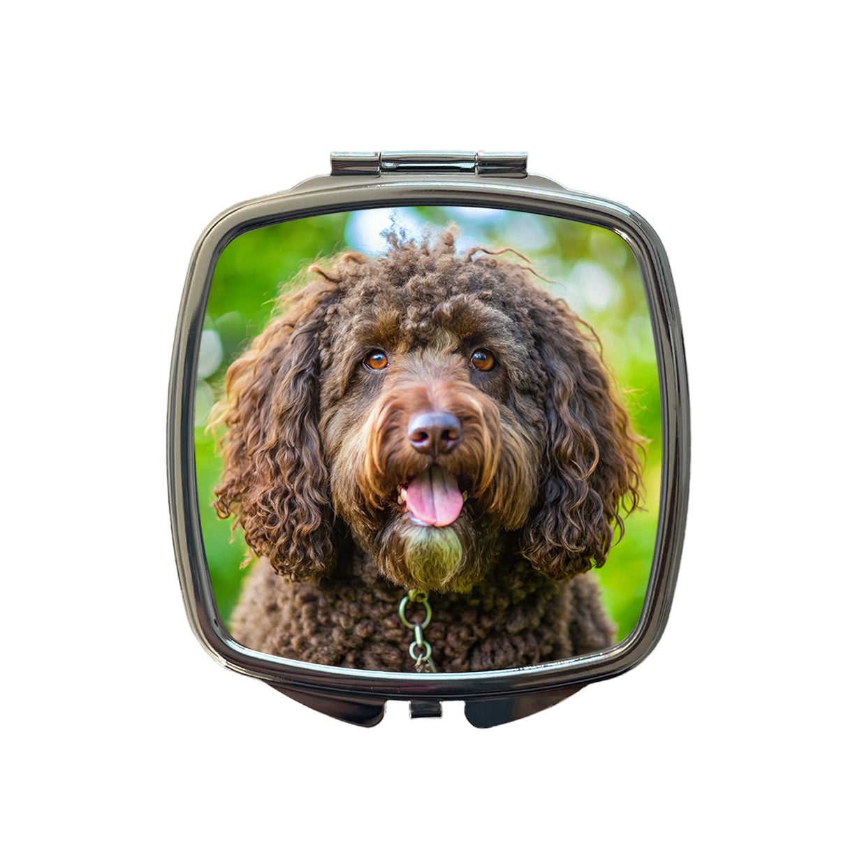Barbet Dog Photo Small Travel Purse Handbag Pocket Makeup Compact Mirror