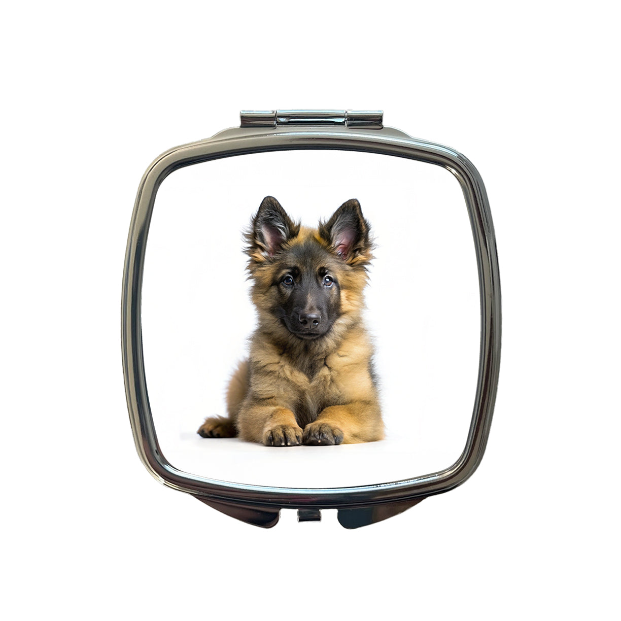 Belgian Tervuren Dog Puppy Photo Small Travel Purse Handbag Pocket Makeup Compact Mirror