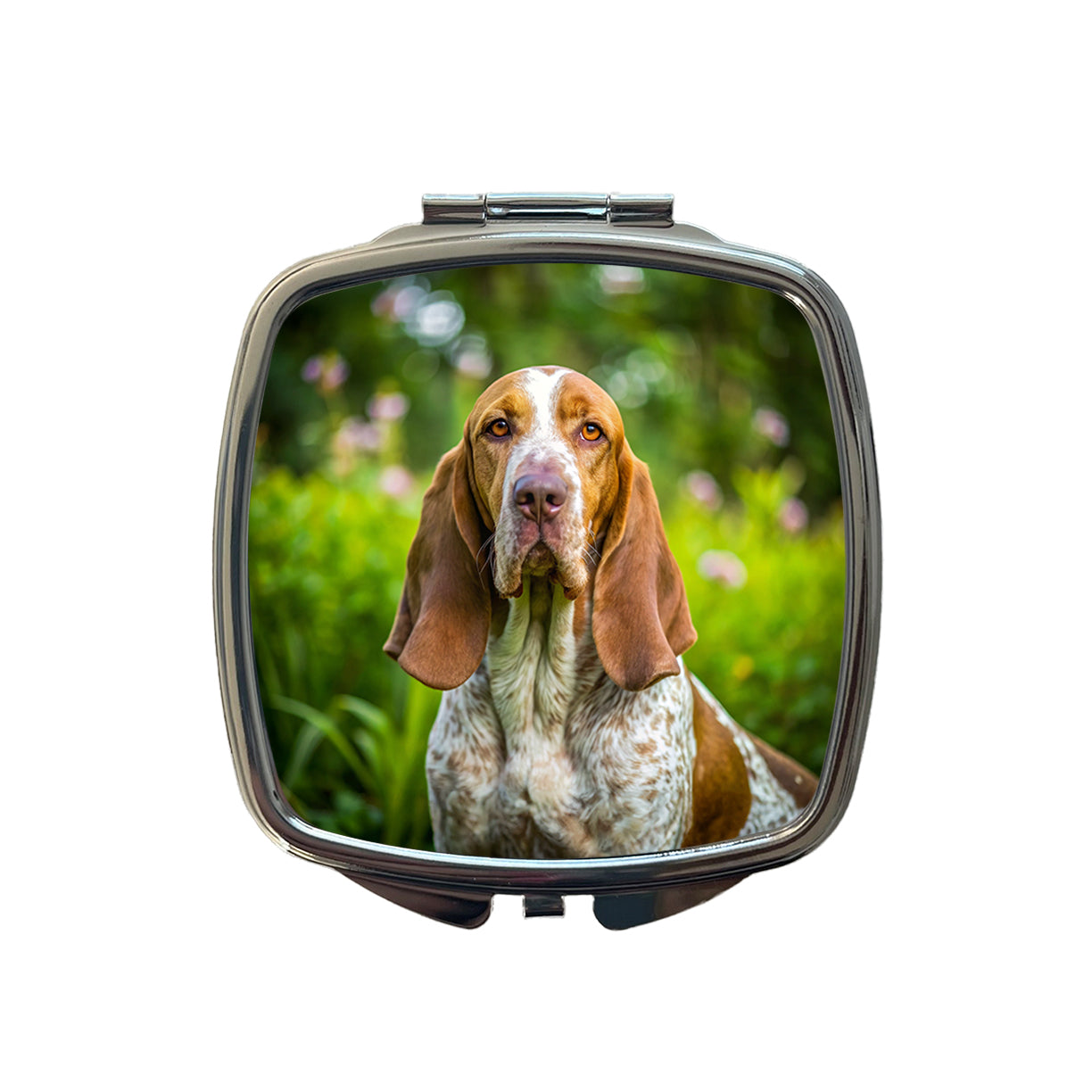 Bracco Italiano Dog Photo Small Travel Purse Handbag Pocket Makeup Compact Mirror