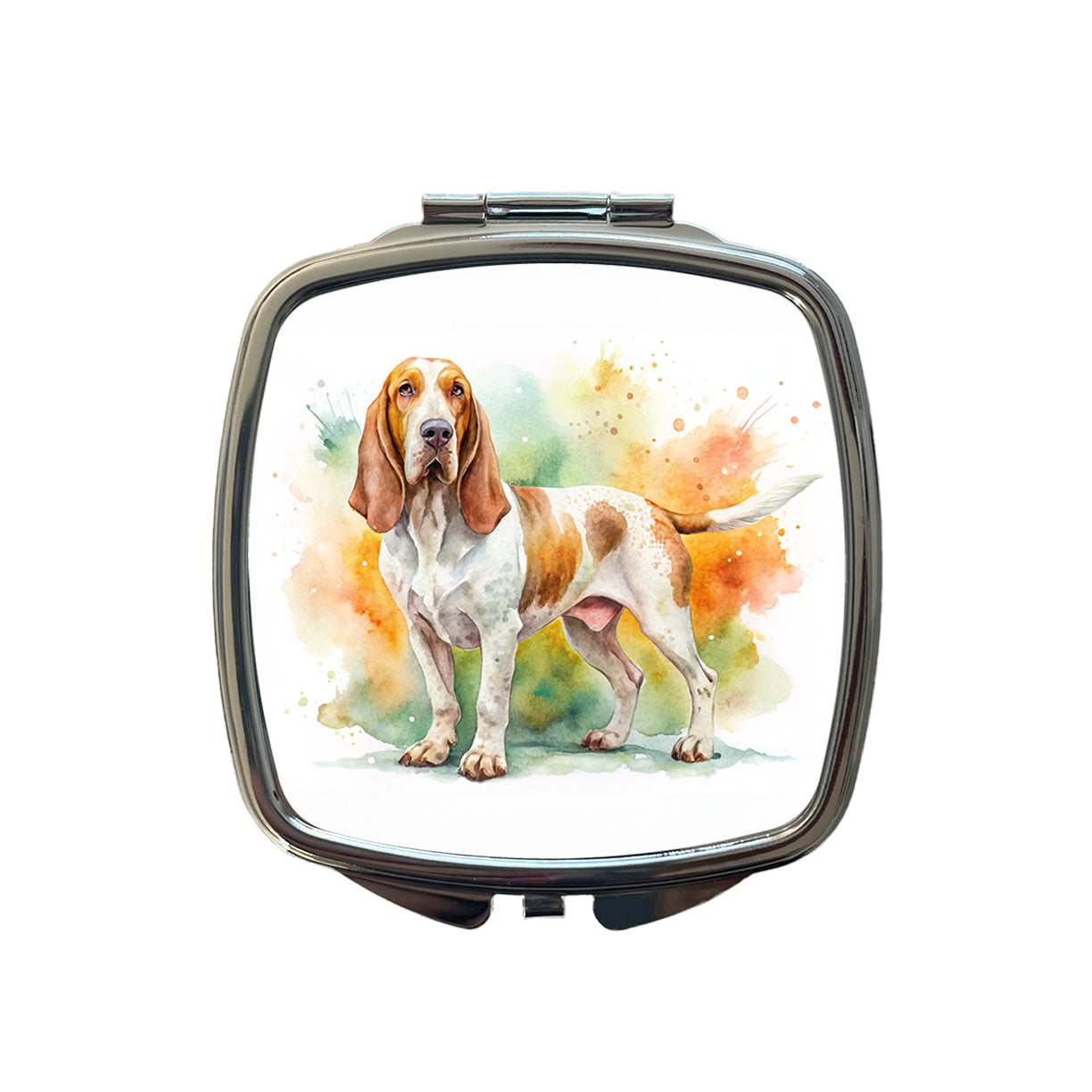 Bracco Italiano Dog Watercolor Style Small Travel Purse Handbag Pocket Makeup Compact Mirror