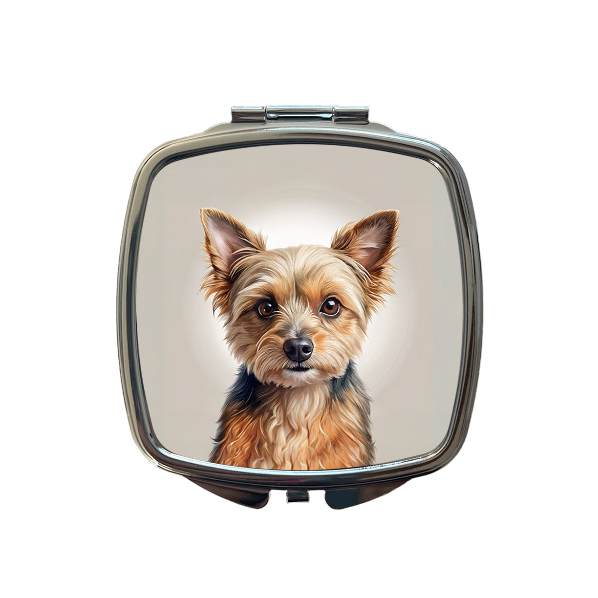 Chorkie Dog Illustration Small Travel Purse Handbag Pocket Makeup Compact Mirror