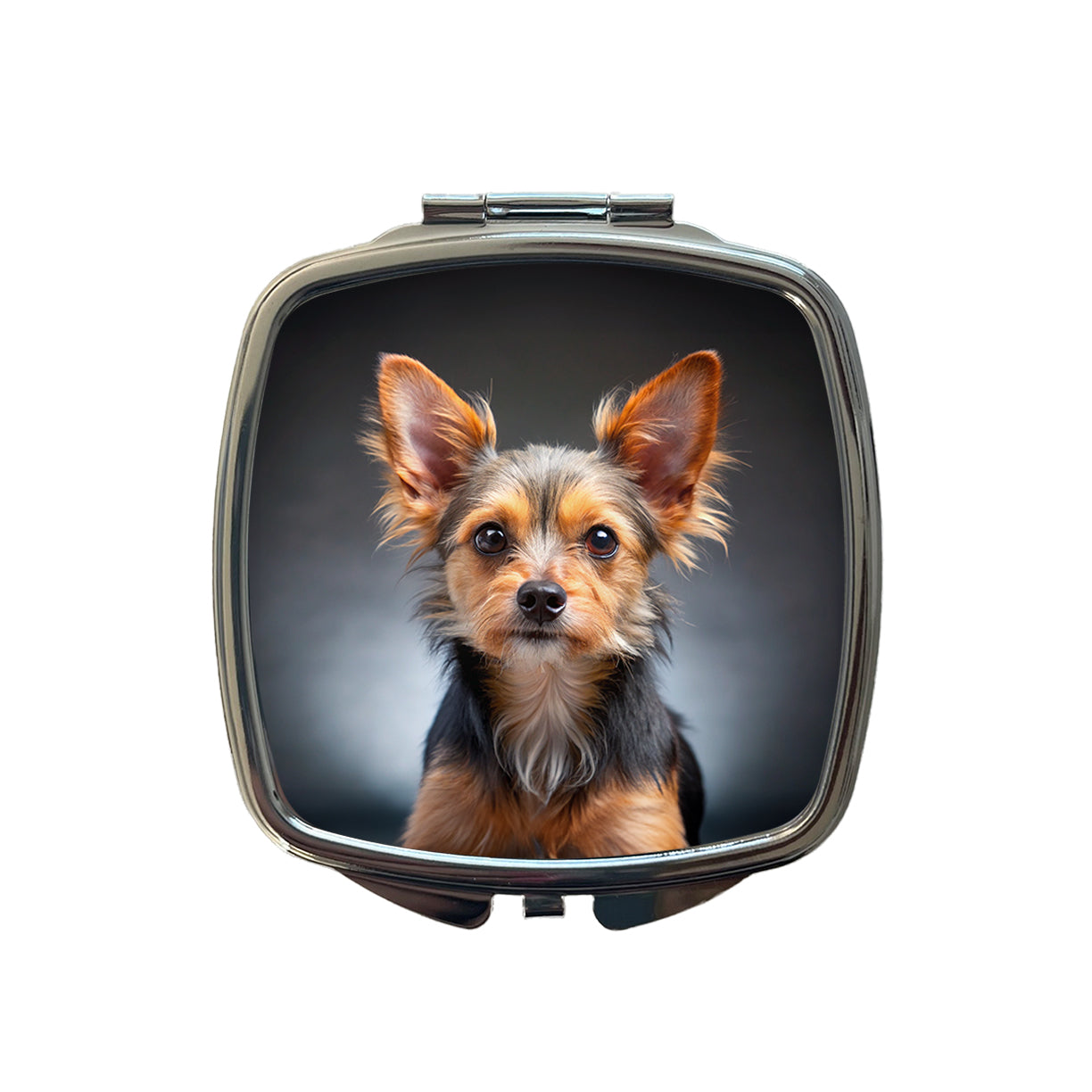 Chorkie Dog Photo Small Travel Purse Handbag Pocket Makeup Compact Mirror