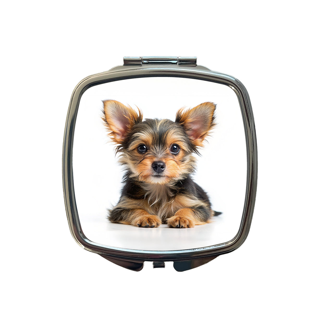 Chorkie Dog Puppy Photo Small Travel Purse Handbag Pocket Makeup Compact Mirror