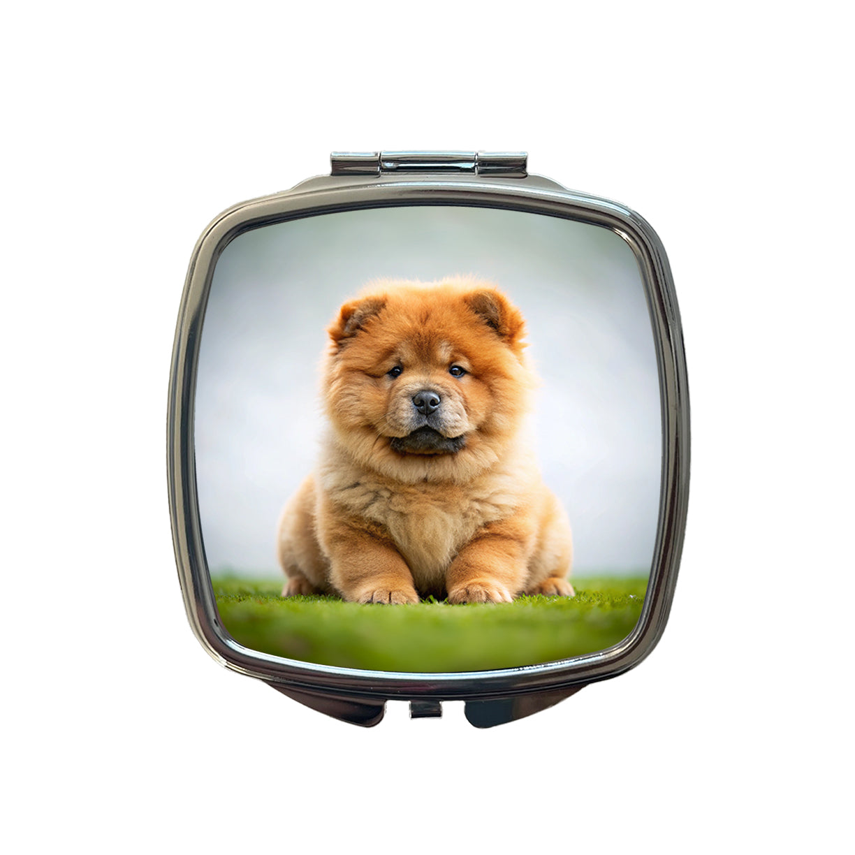 Chow Chow Dog Puppy Photo Small Travel Purse Handbag Pocket Makeup Compact Mirror