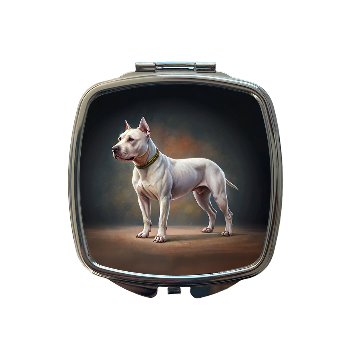 Dogo Argentino Dog Illustration Small Travel Purse Handbag Pocket Makeup Compact Mirror