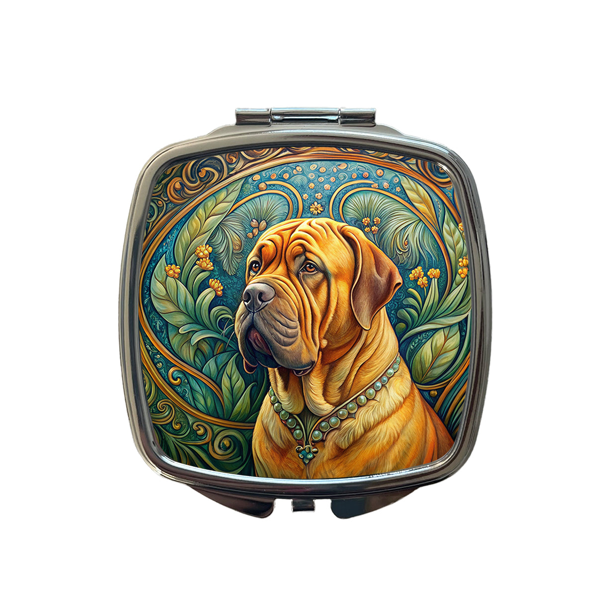 Dogues De Bordeaux Dog Art Nouveau Small Travel Purse Handbag Pocket Makeup Compact Mirror