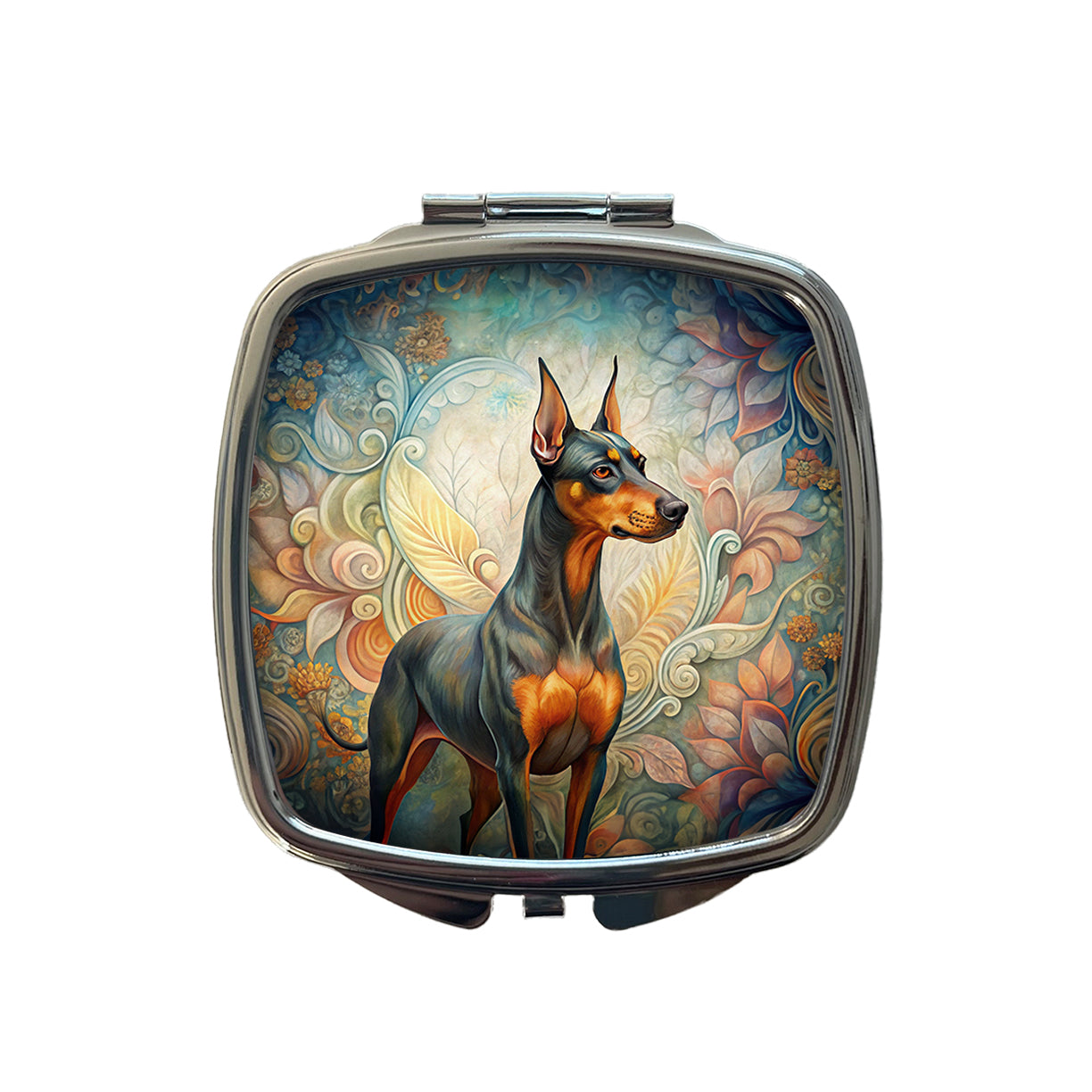 German Pinscher Dog Art Nouveau Small Travel Purse Handbag Pocket Makeup Compact Mirror