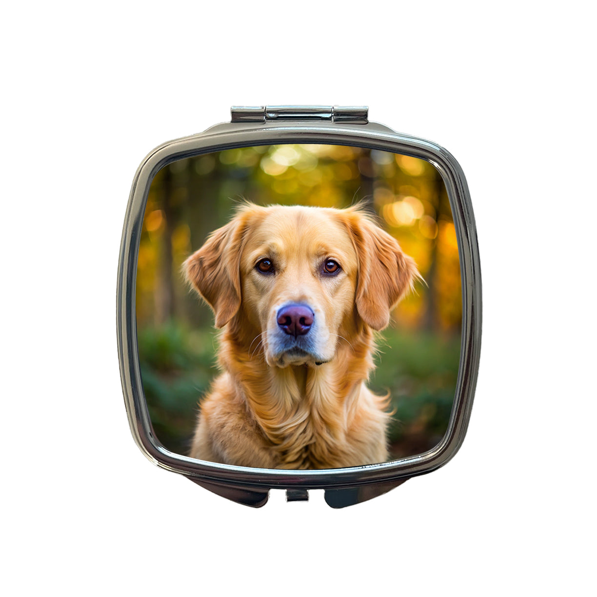 Goldador Dog Photo Small Travel Purse Handbag Pocket Makeup Compact Mirror
