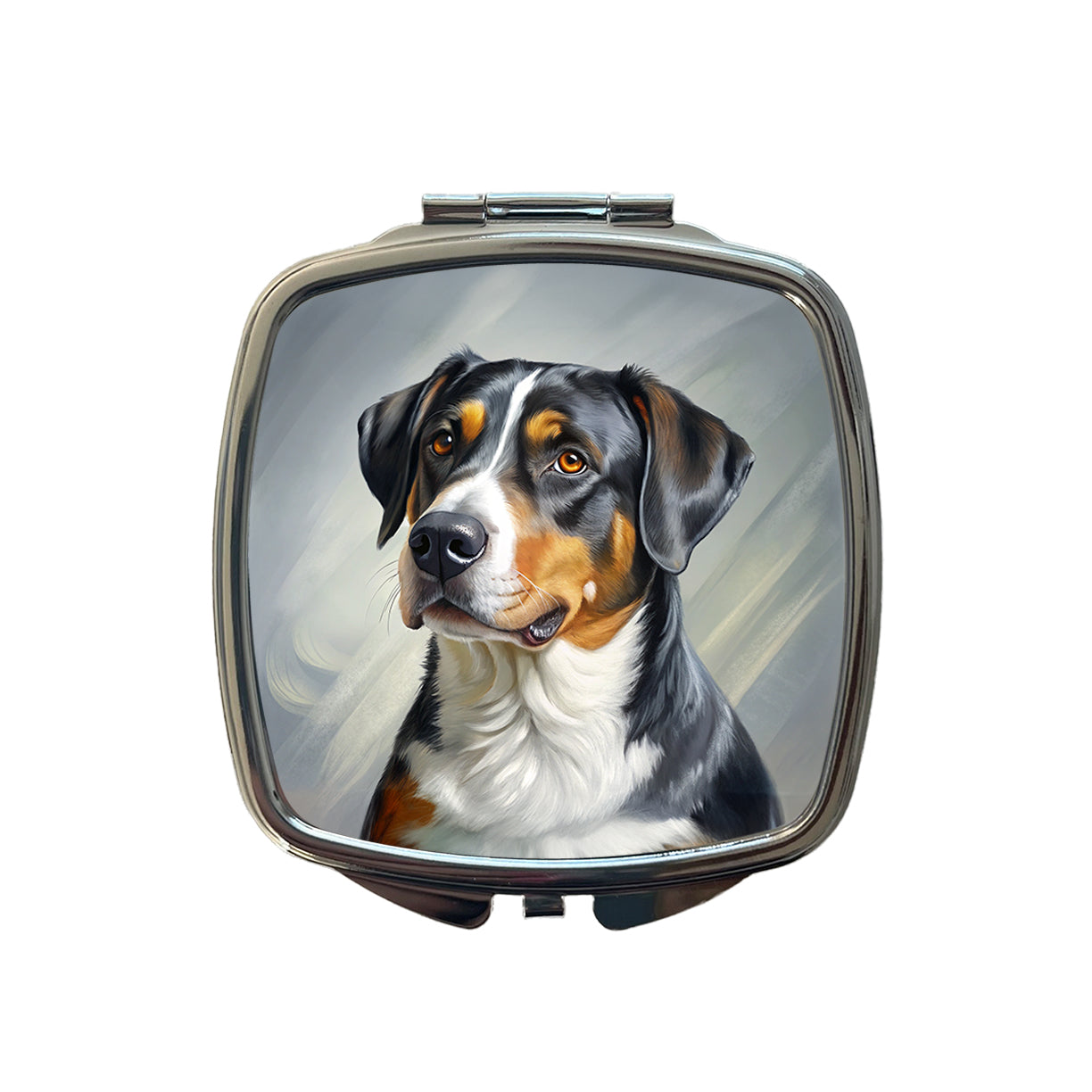 Greater Swiss Mountain Dog Illustration Small Travel Purse Handbag Pocket Makeup Compact Mirror