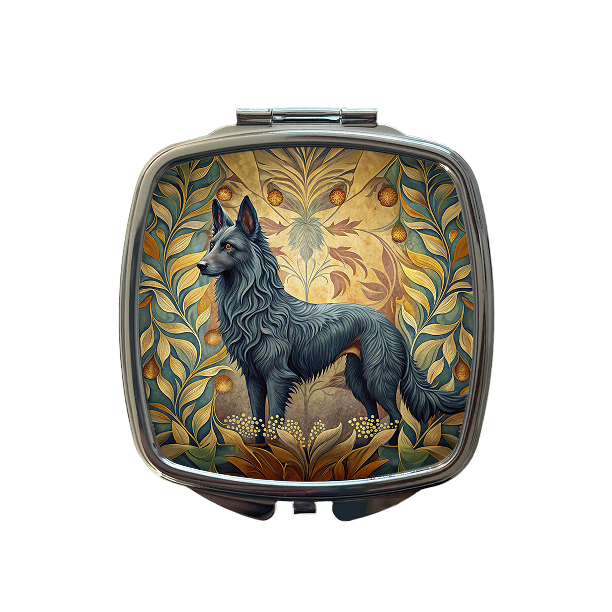 Groenendael Belgian Sheepdog Dog Art Nouveau Small Travel Purse Handbag Pocket Makeup Compact Mirror